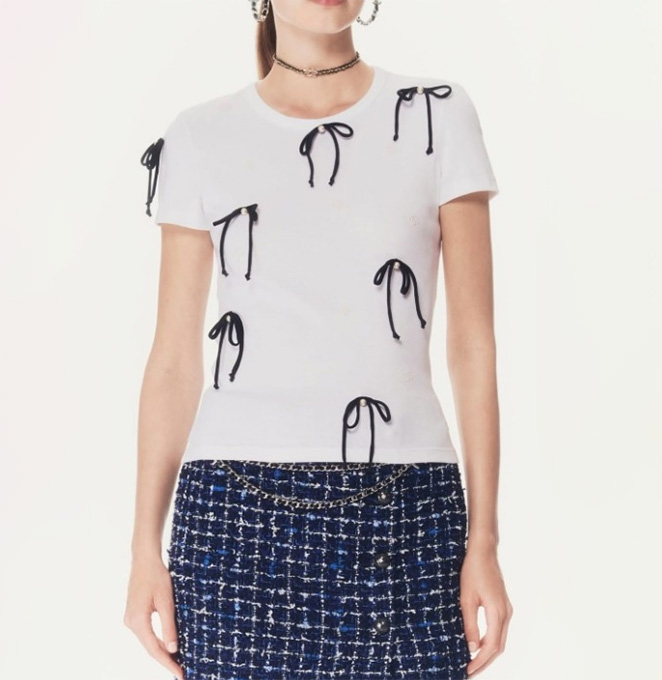 9A+ quality chanel bow t-shirt